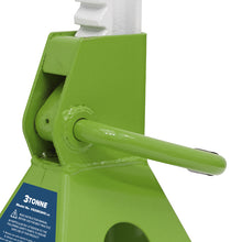 Load image into Gallery viewer, Sealey Axle Stands (Pair) 3 Tonne Capacity per Stand Ratchet Type - Hi-Vis Green