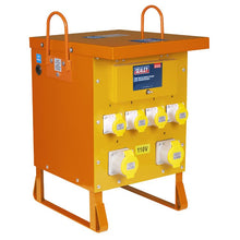 Load image into Gallery viewer, Sealey 110V 10kVA Single Phase Site Transformer