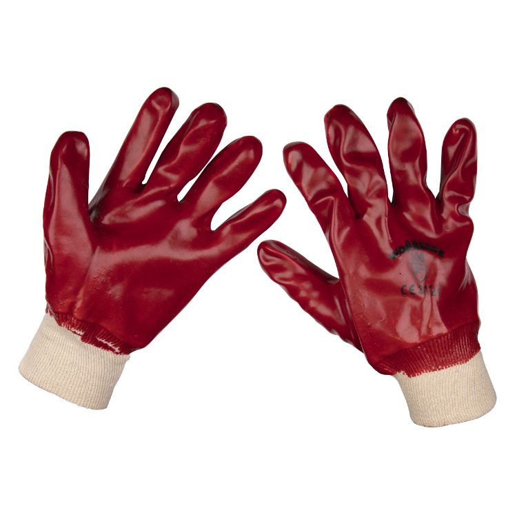 Sealey PVC Knit Wrist Gloves X-Large - Pair