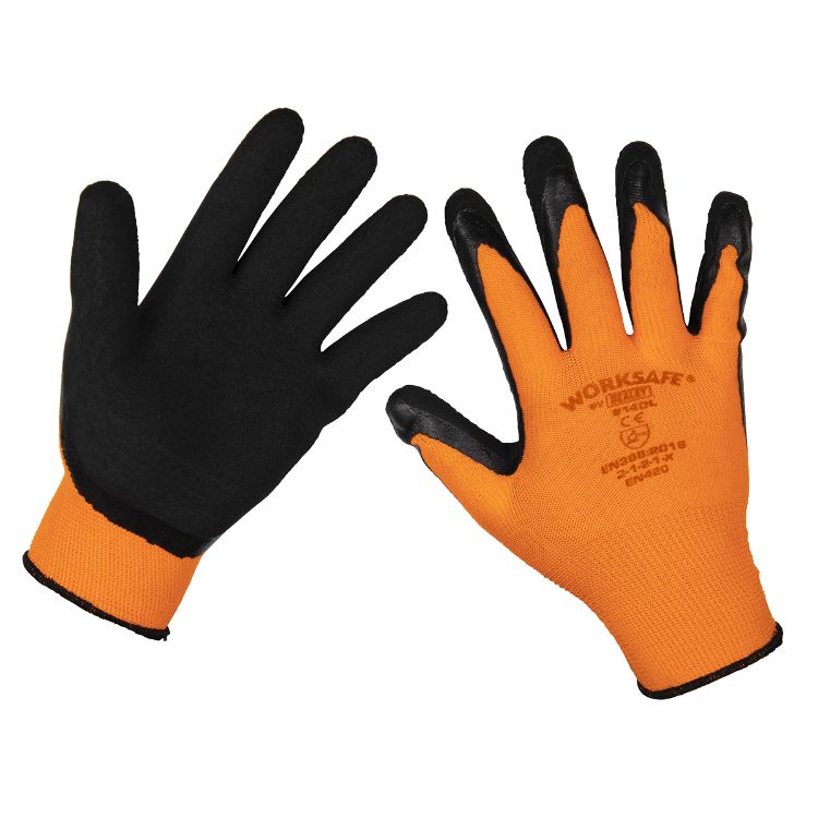 Sealey Foam Latex Gloves Large - Pair