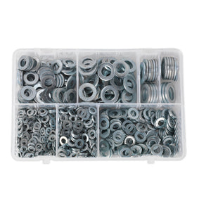 Sealey Flat Washer Assortment 1070pc M5-M16 Form A Metric