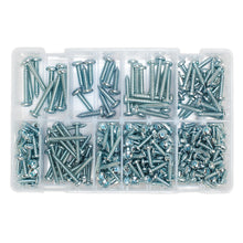 Load image into Gallery viewer, Sealey Self-Tapping Screw Assortment DIN 798CZ 305pc Pan Head Pozi Zinc
