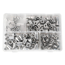 Load image into Gallery viewer, Sealey Threaded Insert (Rivet Nut) Assortment 200pc M4-M8 Splined Metric
