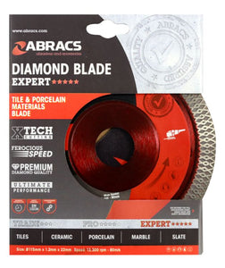 Abracs Tile & Porcelain Cutting Diamond Blade 115mm x 1.2mm x 22mm