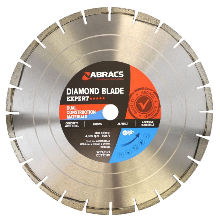 Abracs Diamond Blade 350mm x 10mm x 20mm DCM - Expert