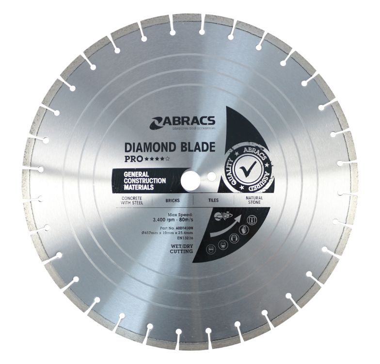 Abracs Diamond Blade 457mm x 10mm x 25.4mm GCM - Pro