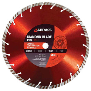 Abracs Diamond Blade 500mm x 10mm x 25.4mm GCM - Pro