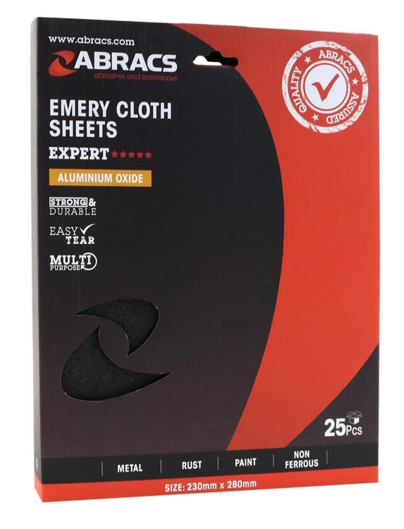 Abracs Emery Sheet 120 Grit - Pack 25