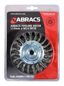 Abracs Pipeline Wire Brush 115mm x M14 INOX