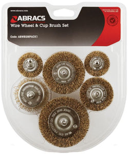Abracs Spindle Mounted Wire Brush Pack - 6pcs