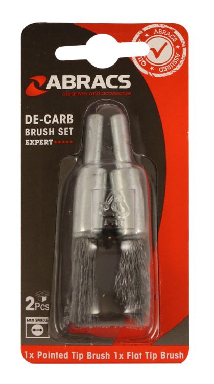 Abracs 2pc De-Carb Wire Brush Set