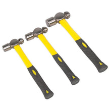 Load image into Gallery viewer, Sealey Ball Pein Hammer Set 3pc - Fibreglass Shafts (Premier)

