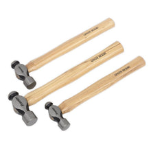 Load image into Gallery viewer, Sealey Ball Pein Hammer Set 3pc - Hickory Shafts (Premier)
