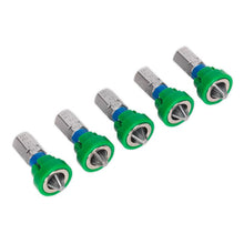 Load image into Gallery viewer, Sealey Power Tool Bit Pozi #2, Magnetic Holder S2 25mm - Pack of 5 (Premier)
