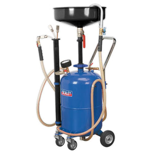 Sealey Mobile Oil Drain, Probes 35L Air Discharge