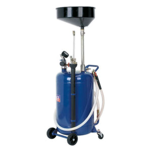 Sealey Mobile Oil Drain, Probes 90L Air Discharge
