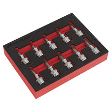 Load image into Gallery viewer, Sealey TRX-Star* Socket Bit Set 10pc 3/8&quot; Sq Drive in Storage Tray (Premier)
