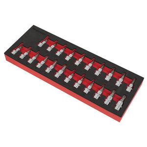 Sealey TRX-Star*/Hex/Spline Socket Bit Set 22pc 3/8" Sq Drive (Premier)