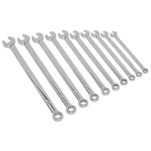 Load image into Gallery viewer, Sealey Combination Spanner Set 10pc Extra-Long - Metric (Premier)
