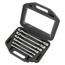 Load image into Gallery viewer, Sealey Double Flexi-Head Socket Spanner Set 6pc Fully Polished Metric (Premier)

