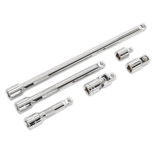 Load image into Gallery viewer, Sealey Wobble/Rigid Extension Bar, Adaptor &amp; Universal Joint Set 6pc 3/8&quot; Sq Drive (Premier)
