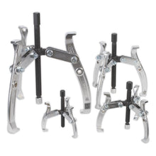 Load image into Gallery viewer, Sealey Gear Reversible Puller Set 4pc Triple Leg
