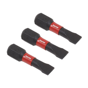 Sealey Slotted 5.5mm Impact Power Tool Bits 25mm - 3pc (Premier)