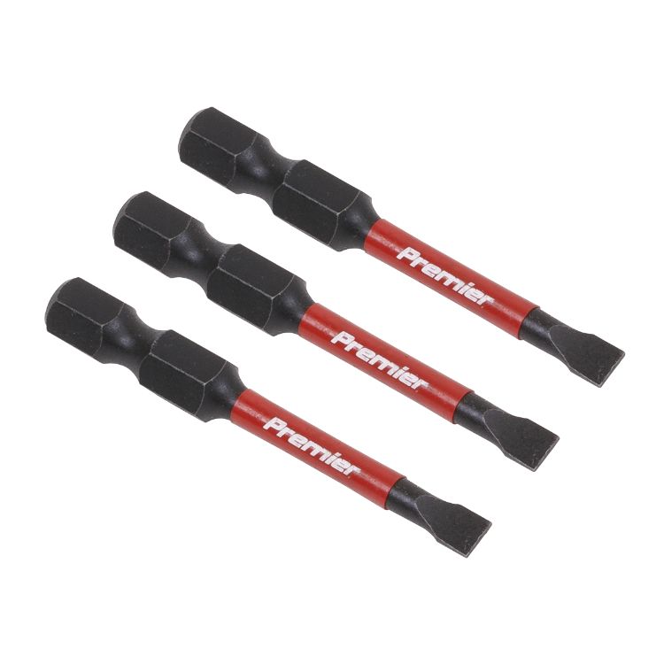 Sealey Slotted 4.5mm Impact Power Tool Bits 50mm - 3pc (Premier)