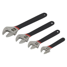 Load image into Gallery viewer, Sealey Adjustable Wrench Set 4pc Ni-Fe Finish (Premier)
