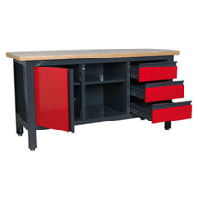 Load image into Gallery viewer, Sealey Workstation, 3 Drawers, 1 Cupboard &amp; Open Storage
