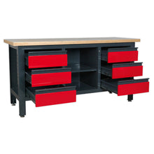 Load image into Gallery viewer, Sealey Workstation, 6 Drawers &amp; Open Storage

