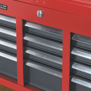 Sealey Topchest 6 Drawer Ball-Bearing Slides - Red/Grey