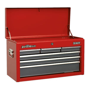 Sealey Topchest 6 Drawer Ball-Bearing Slides - Red/Grey