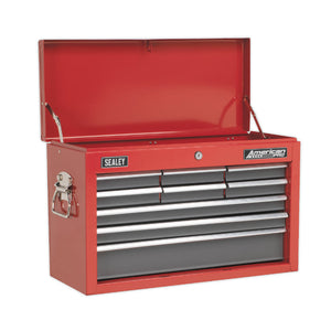 Sealey Topchest & Rollcab Combination 14 Drawer Ball-Bearing Slides - Red/Grey & 281pc Tool Kit