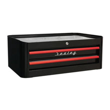 Load image into Gallery viewer, Sealey Mid-Box 2 Drawer Retro Style - Black, Red Anodised Drawer Pulls

