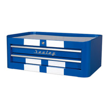 Load image into Gallery viewer, Sealey Mid-Box 2 Drawer Retro Style - Blue, White Stripes
