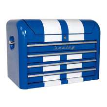 Load image into Gallery viewer, Sealey Topchest 4 Drawer Retro Style - Blue, White Stripes
