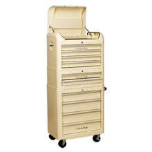 Load image into Gallery viewer, Sealey Retro Style Topchest, Mid-Box &amp; Rollcab Combination 10 Drawer Cream
