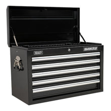 Load image into Gallery viewer, Sealey Topchest 5 Drawer Ball-Bearing Slides - Black &amp; 140pc Tool Kit
