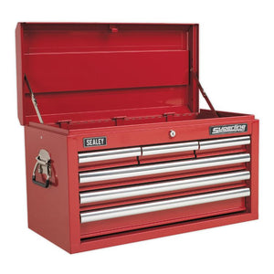 Sealey Topchest 6 Drawer Ball-Bearing Slides - Red