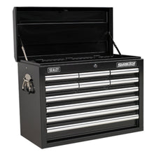 Load image into Gallery viewer, Sealey Topchest 10 Drawer Ball-Bearing Slides - Black &amp; 140pc Tool Kit
