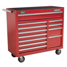 Load image into Gallery viewer, Sealey Rollcab 12 Drawer Heavy-Duty Ball-Bearing Slides Red (AP41120)
