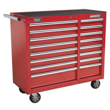 Load image into Gallery viewer, Sealey Rollcab 16 Drawer Heavy-Duty Ball-Bearing Slides Red
