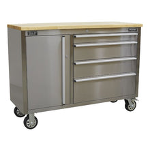 Load image into Gallery viewer, Sealey Mobile Stainless Steel Tool Cabinet 4 Drawer
