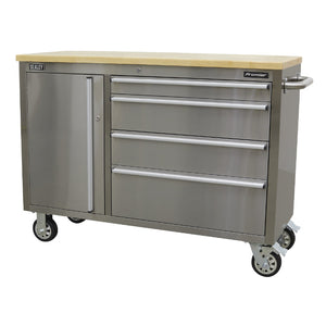 Sealey Mobile Stainless Steel Tool Cabinet 4 Drawer