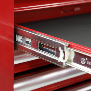 Sealey Topchest 10 Drawer Ball-Bearing Slides (45mm) - Red (Cylinder Lock)