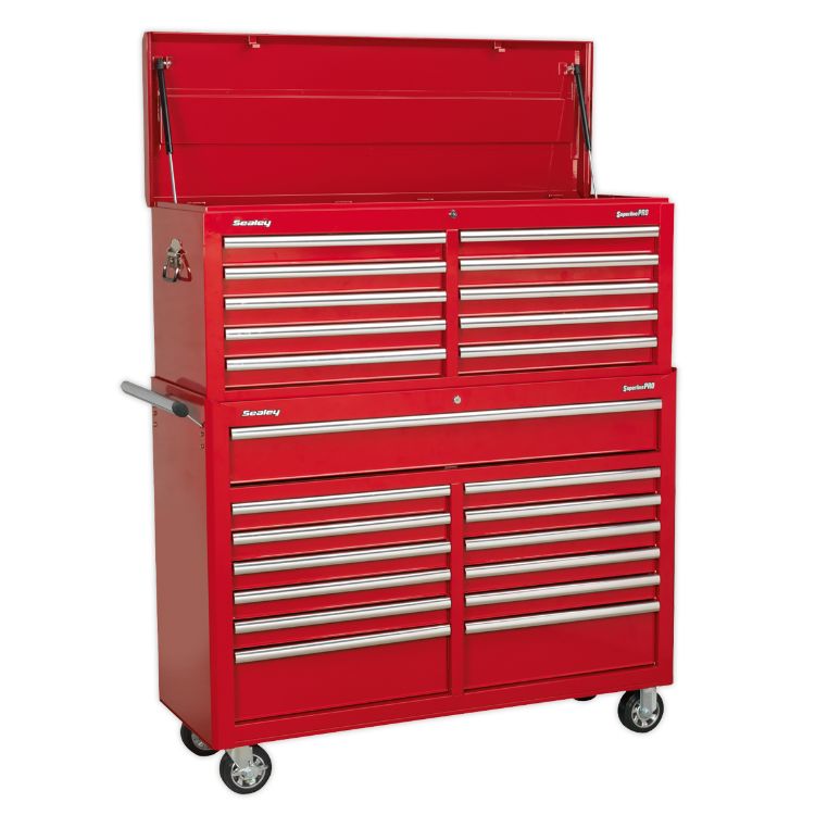 Sealey Toolchest Combination 23 Drawer Ball-Bearing Slides - Red