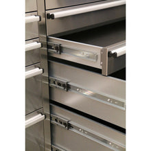 Load image into Gallery viewer, Sealey Mobile Stainless Steel Tool Cabinet 10 Drawer &amp; Cupboard
