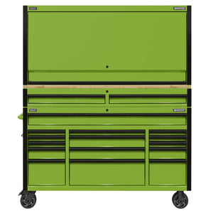 Sealey 15 Drawer 1549mm Mobile Trolley, Wooden Worktop, Hutch, 2 Drawer Riser