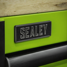 Load image into Gallery viewer, Sealey 15 Drawer 1549mm Mobile Trolley, Wooden Worktop, Hutch, 2 Drawer Riser &amp; Side Locker
